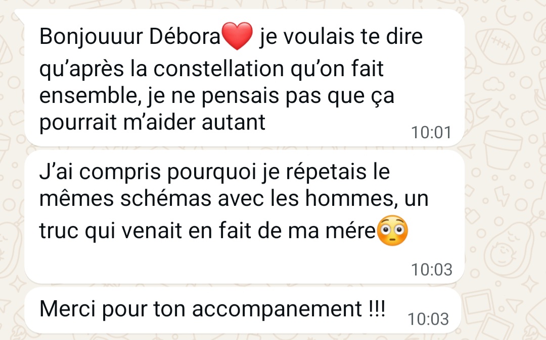 Testimonianza WhatsApp Costellazione Madre